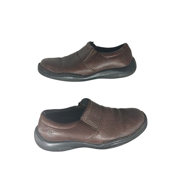 Born Other - Born Leather Slip On Loafers 9 Brown Handcrafted Pebbled B2225 H9 Gorpcore
